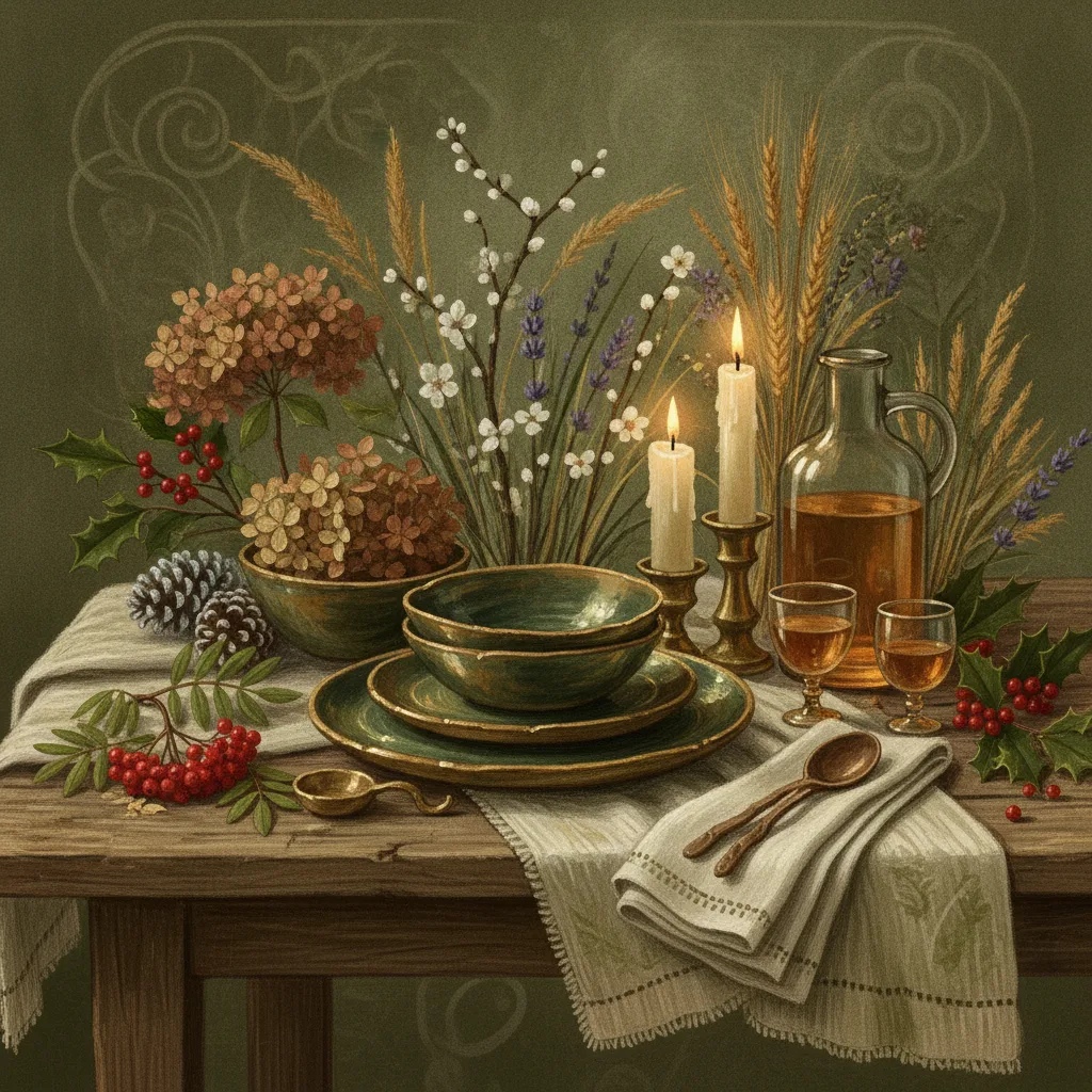 Seasonal table settings through the turning year — Sidhe Wolf